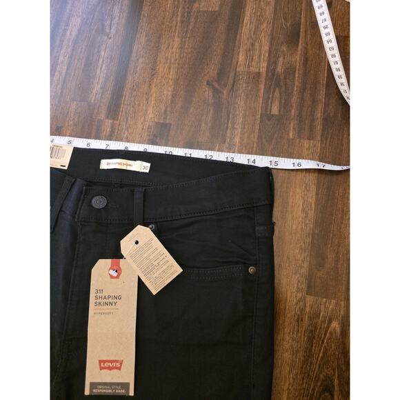 Levi's SOFT BLACK Women's 311 Shaping Skinny Jeans, US 28x28. - Picture 3 of 7